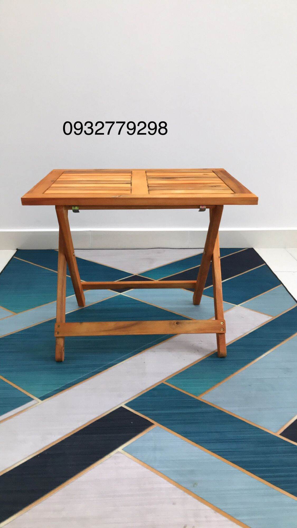(Giá siêu tốt) Bàn gỗ cafe mặt chữ nhật xếp gọn