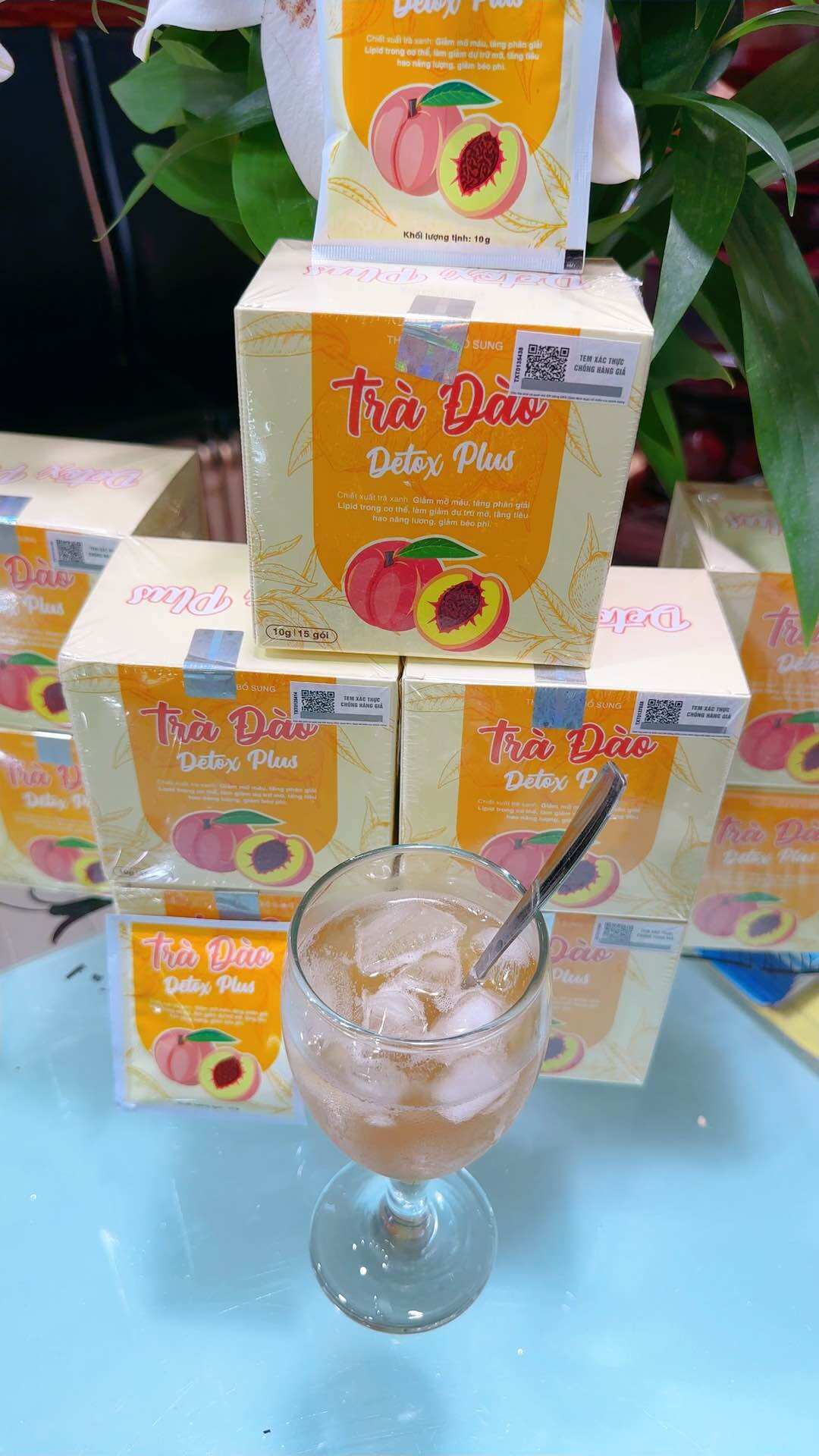 Trà đào plus (Không tặng đường)