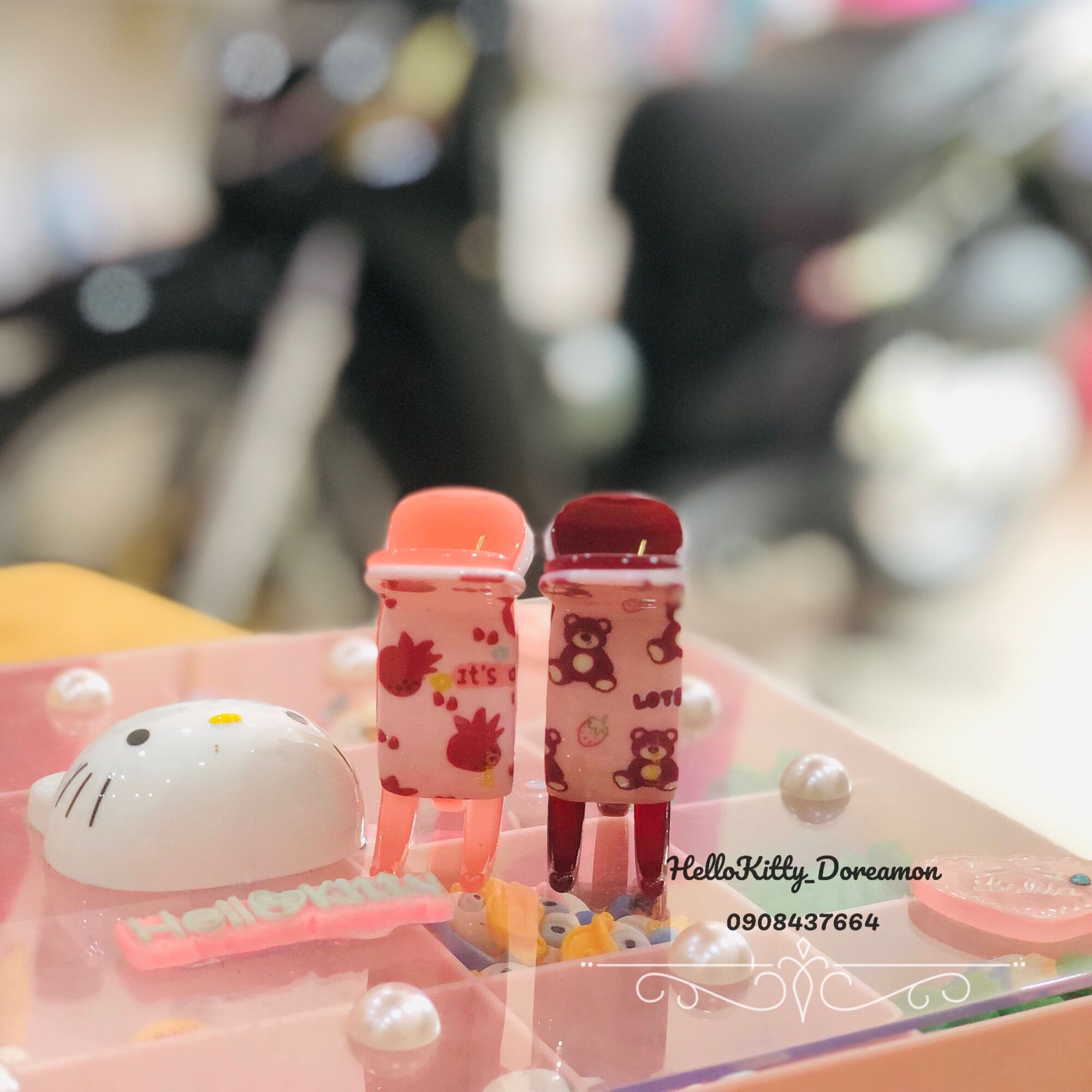 SET 2C KẸP TÓC 3R IN HÌNH GẤU DÂU LOTSO
