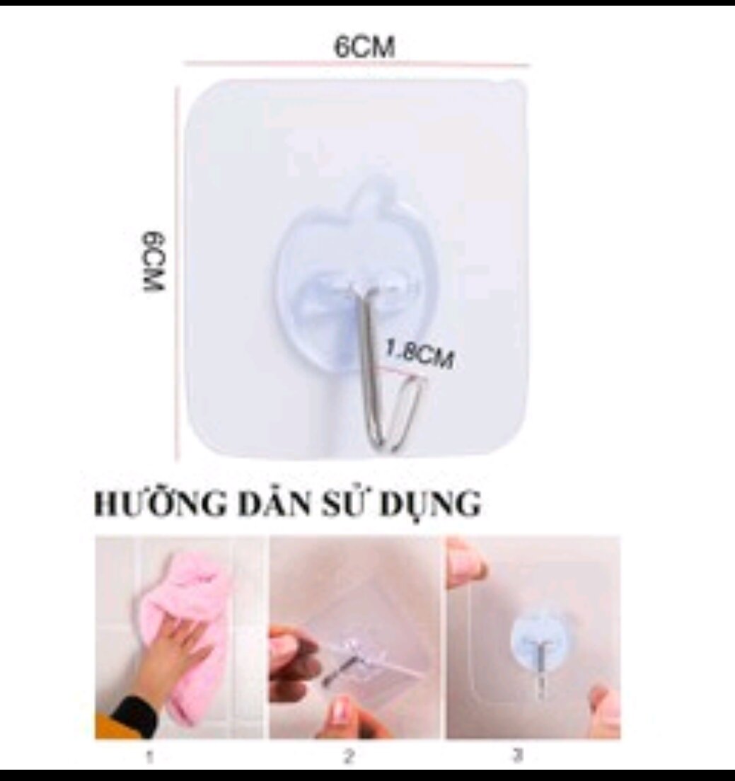 Móc Dán Trong Suốt Chịu Lực Siêu Chắc