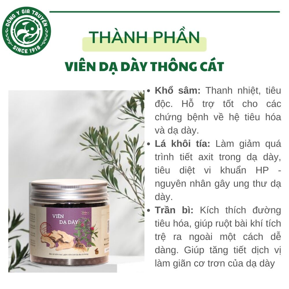 Combo  Dạ dày từ thảo mộc Thông Cát