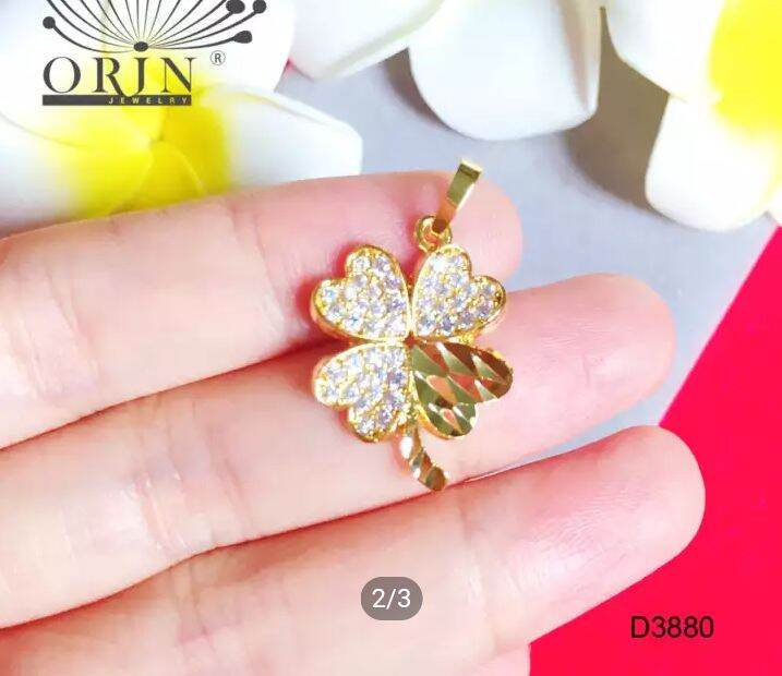 Mặt dây chuyền cỏ 4 lá may mắn cao cấp