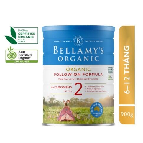 Sữa Bellamy s organic số 2 900g date mới
