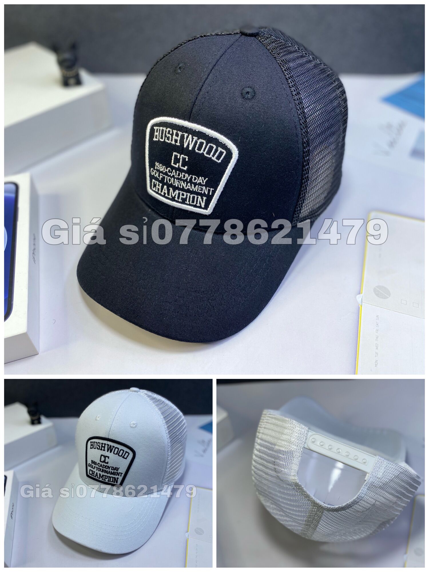 [HCM]Nón kết thêu phối lưới nam nữ thời trang