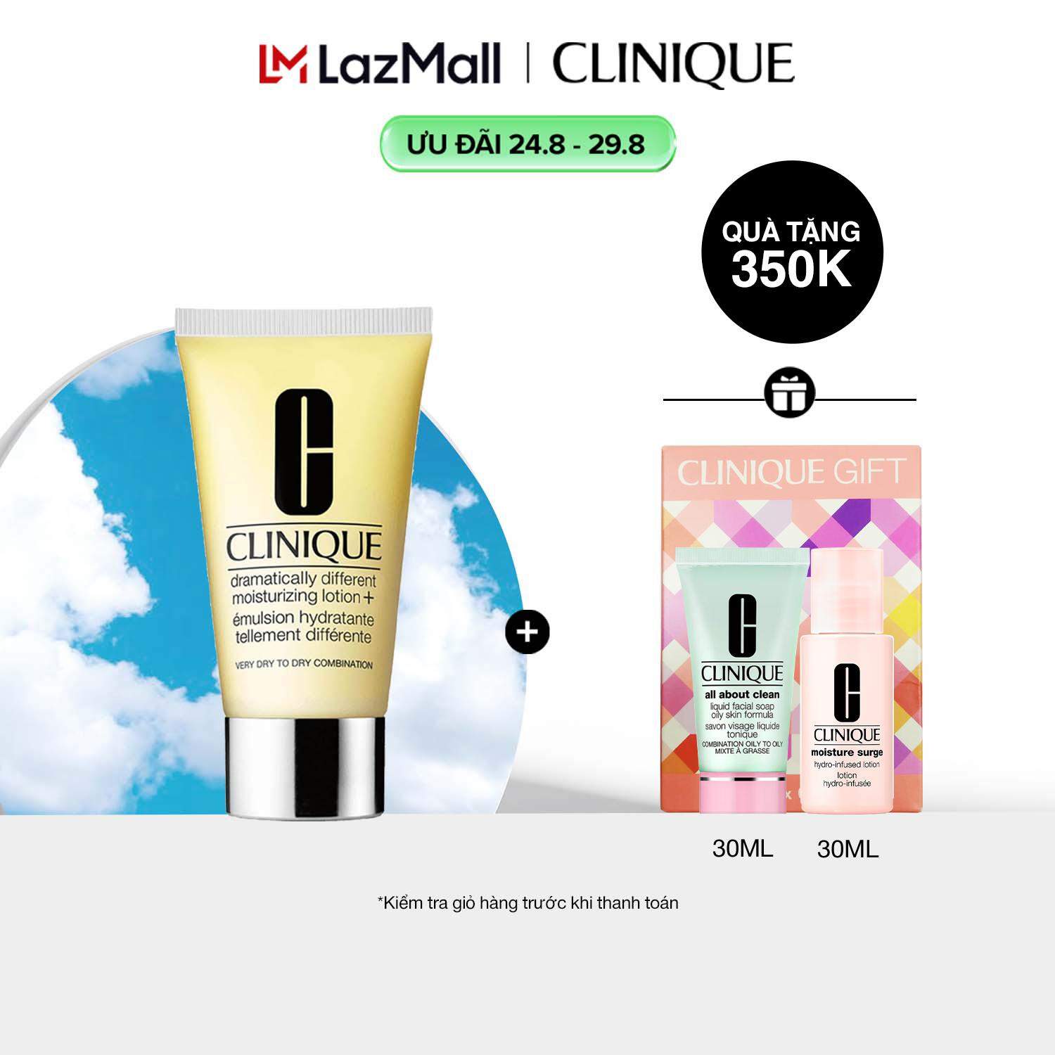 Kem dưỡng cân bằng và phục hồi độ ẩm cho da khô Clinique Dramatically Different Moisturizing Lotion+ - Moisturizer 50ml