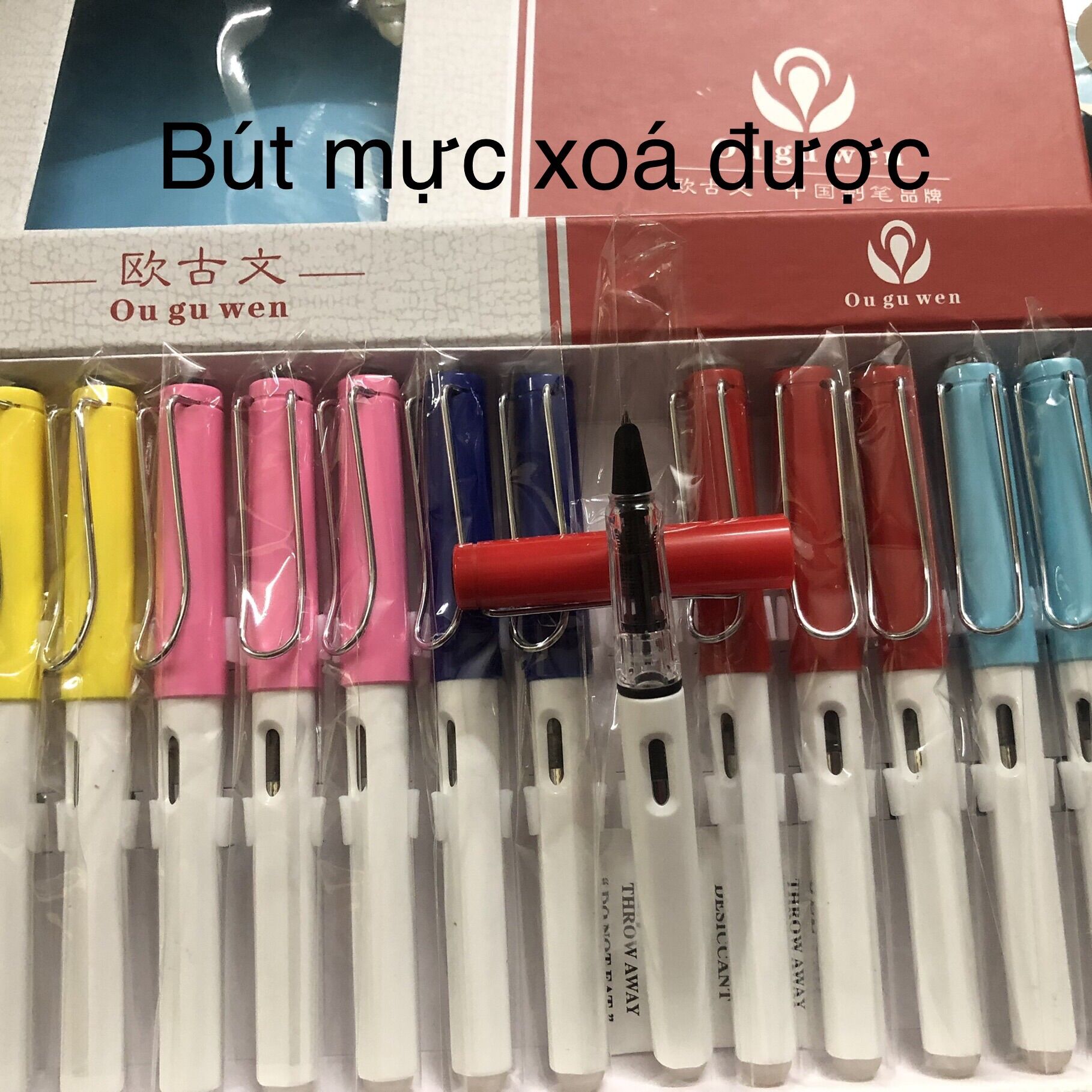 Bút mực xoá được T08, ngòi mài kim tinh, êm trơn