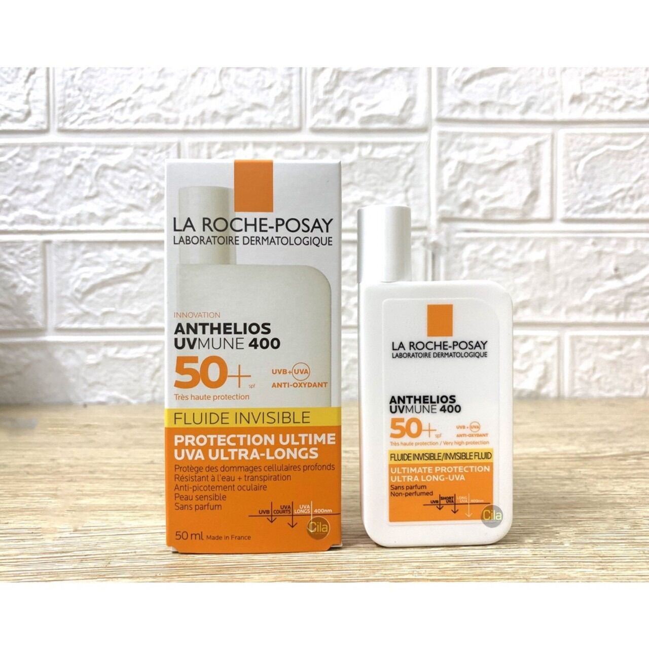 Kem chống nắng La Roche posay Fluide invisible 50ml