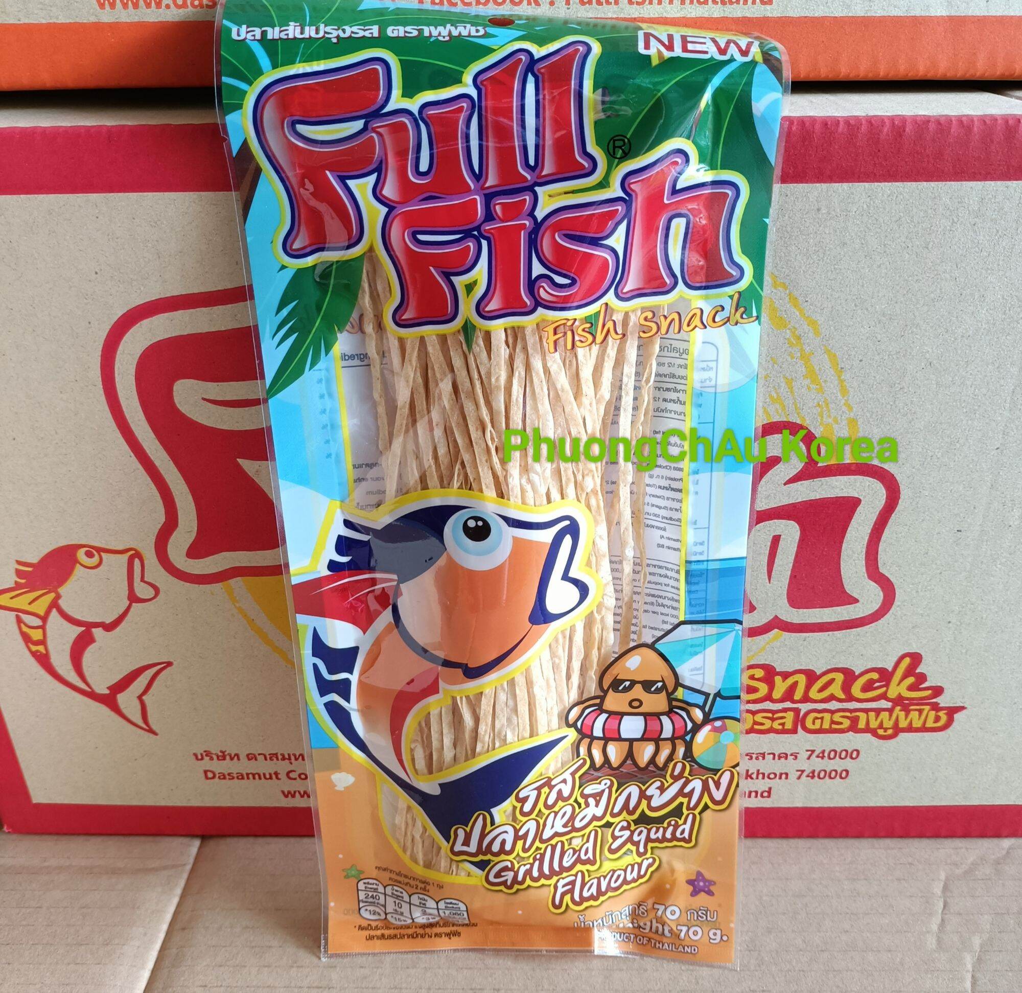 Snack cá khô sợi Full Fish Thái  Lan (gói 70g 5 vị)