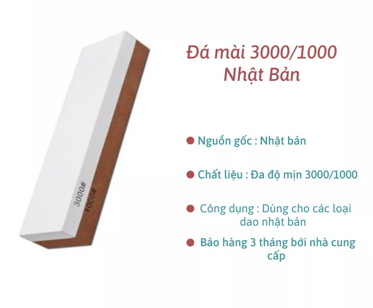 Đá mài dao kéo siêu mịn nhật bản 2 mặt 1000/3000 grit dụng cụ mài dao kéo nhà bếp cao cấp bảo hành chính hãng12 tháng
