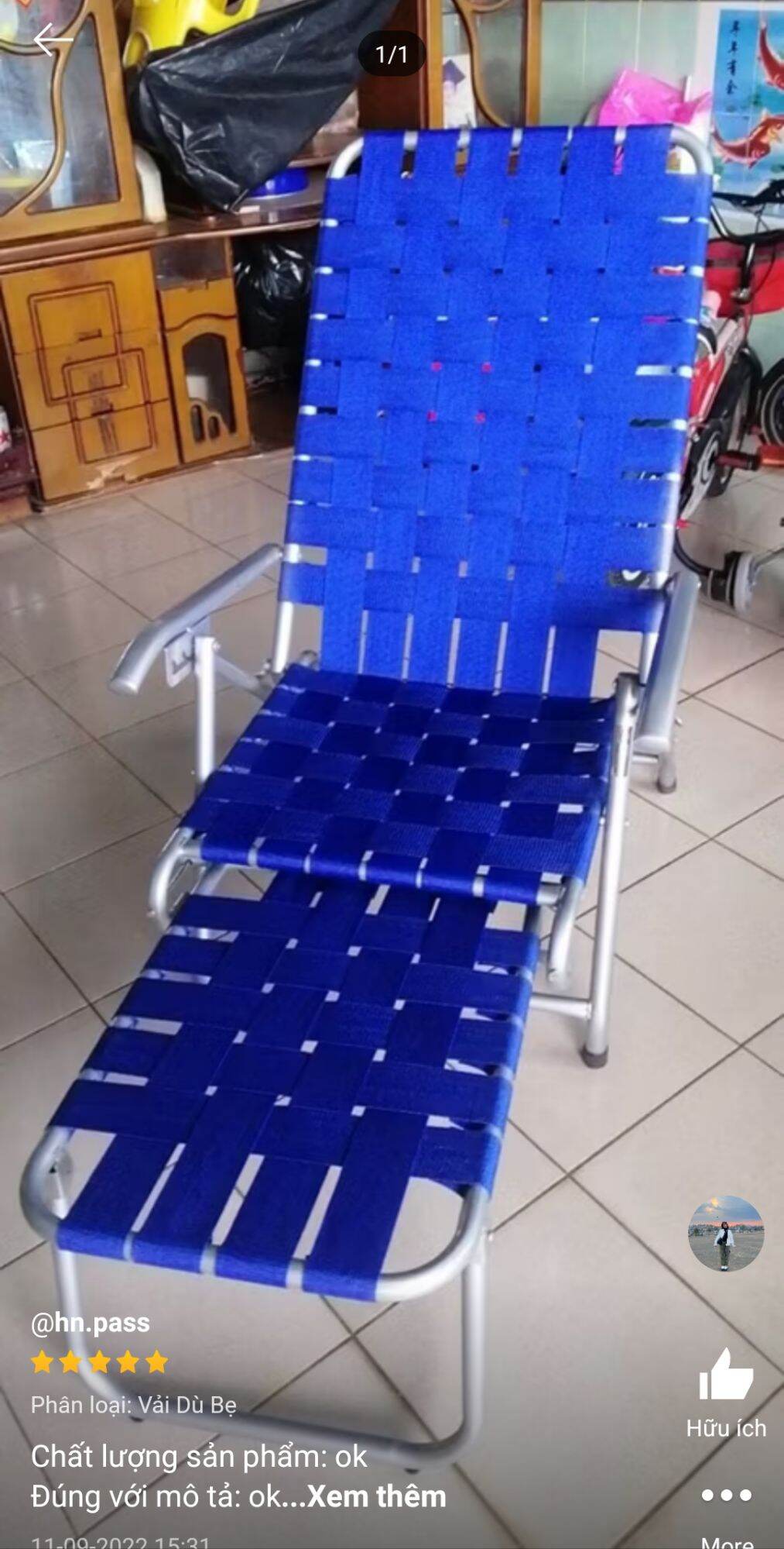 Ghế bố có vĩ gác chân ( since 1984)( khung thép )