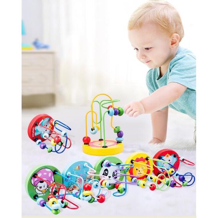 Đồ chơi luồn hạt bằng gô phát triển tư duy cho bé
