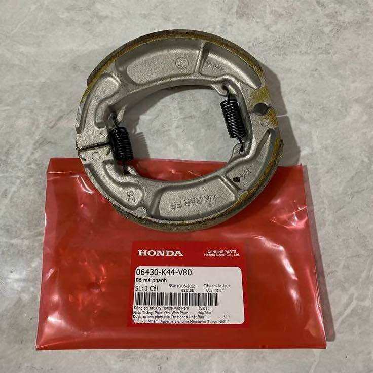 Má phanh sau (bố thắng) CLICK 110, Air Blade 110/125, Lead 110, SCR, Vision, SH MODE chính hãng Honda (06430K44V80)