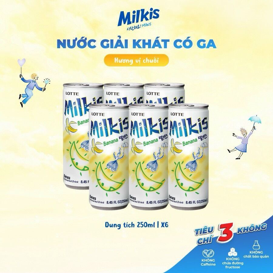 Nước soda Milkis Hàn Quốc lon 250ml
