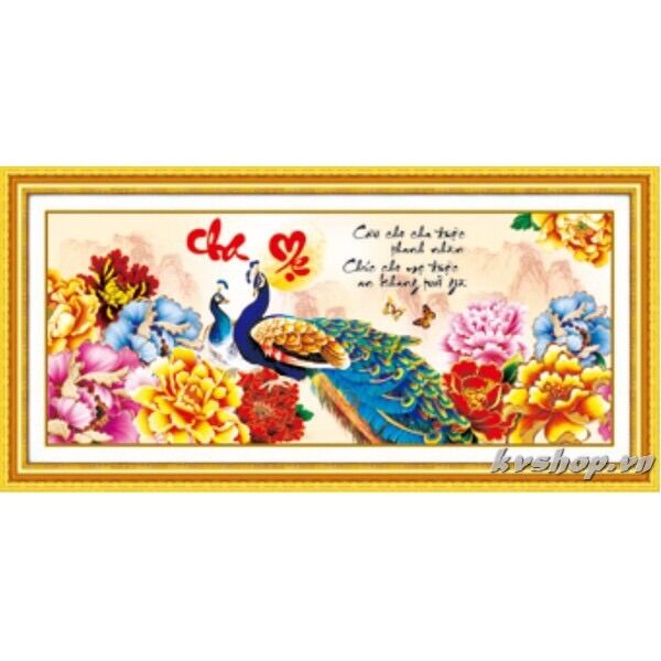 Tranh thêu chữ thập cha mẹ 88829 103x48cm chưa thêu
