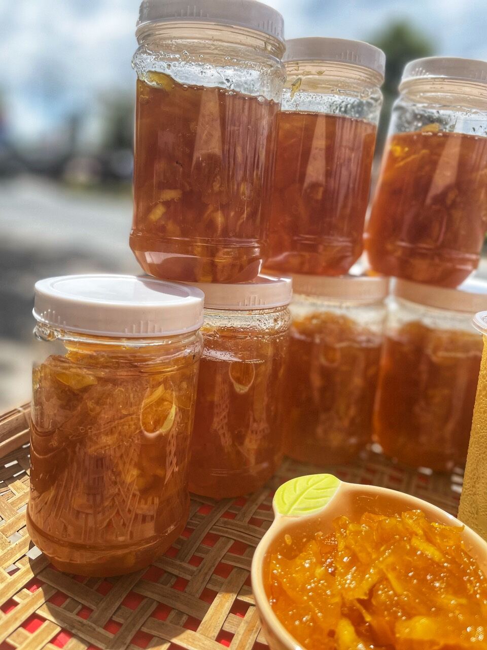 khóm(thơm)rim tắc xí muội giải nhiệt,giảm ho hộp đặc kẹo  600g