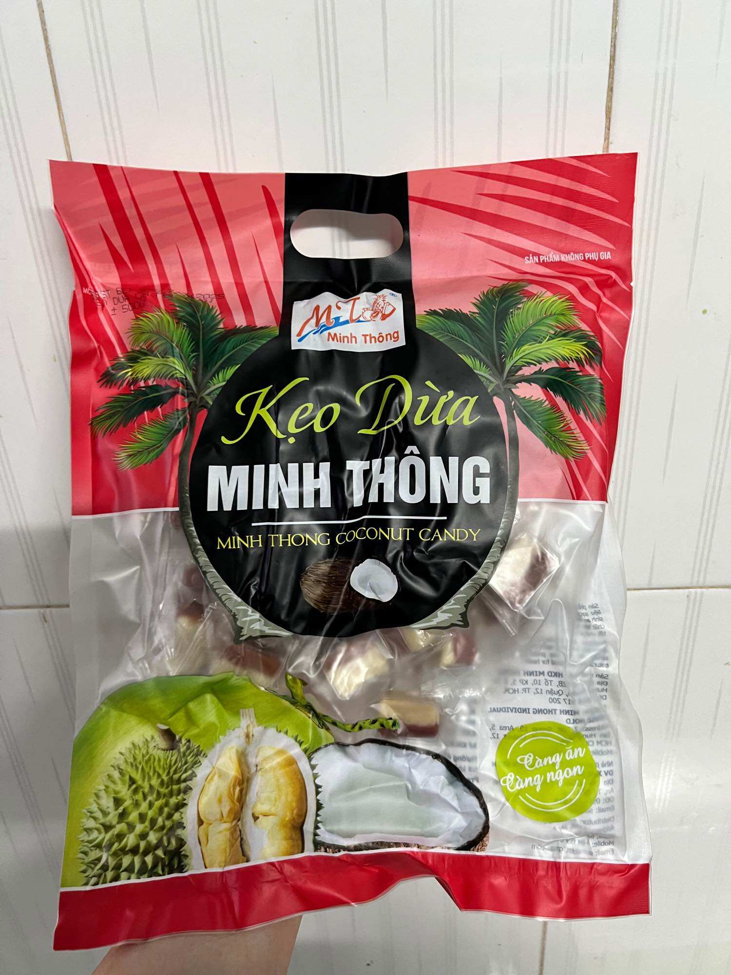 Kẹo dừa sáp vị cà phê muối Minh Thông 500g