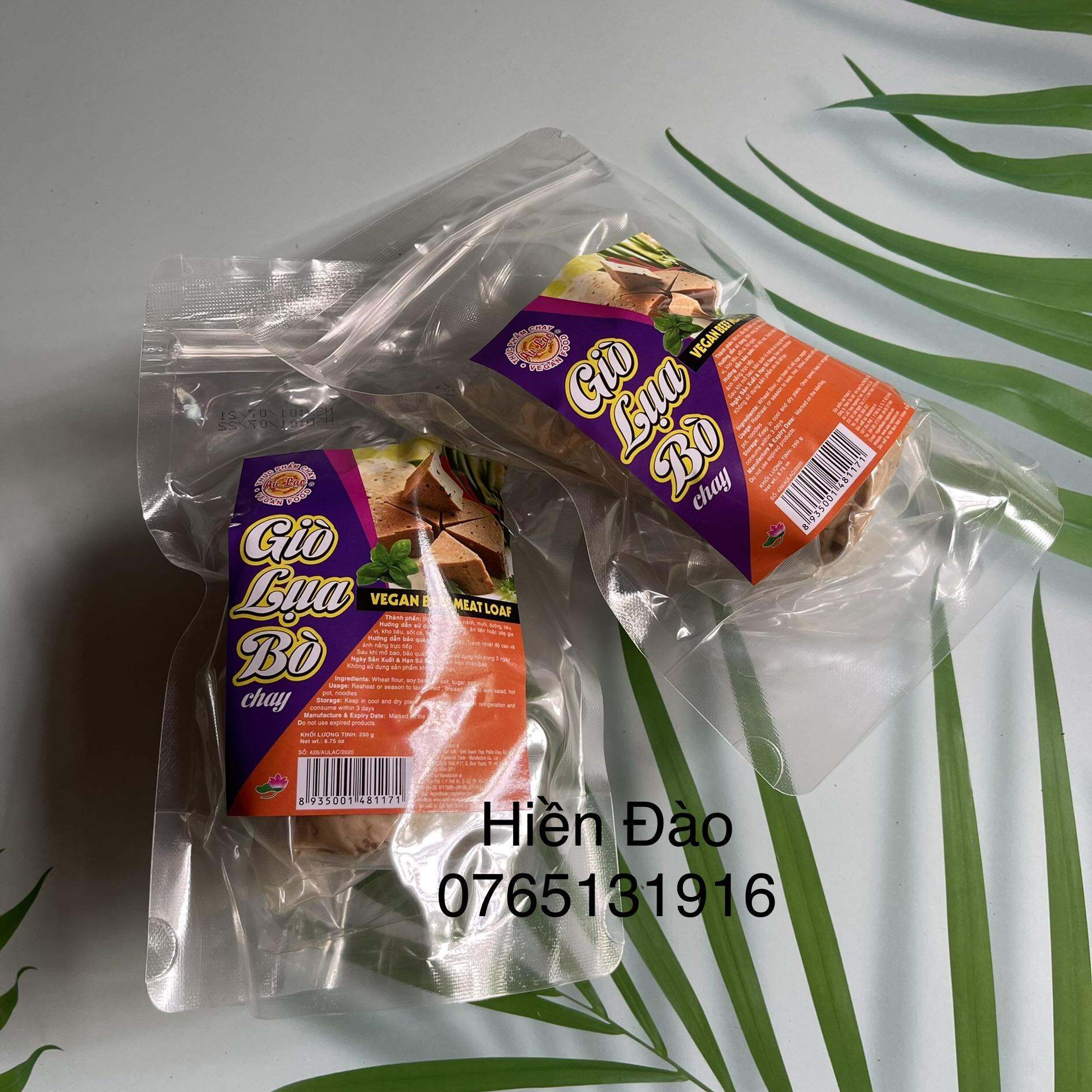 2 Cây Giò Lụa Bò Chay Âu Lạc 250 gr ( hàng tiệt trùng)