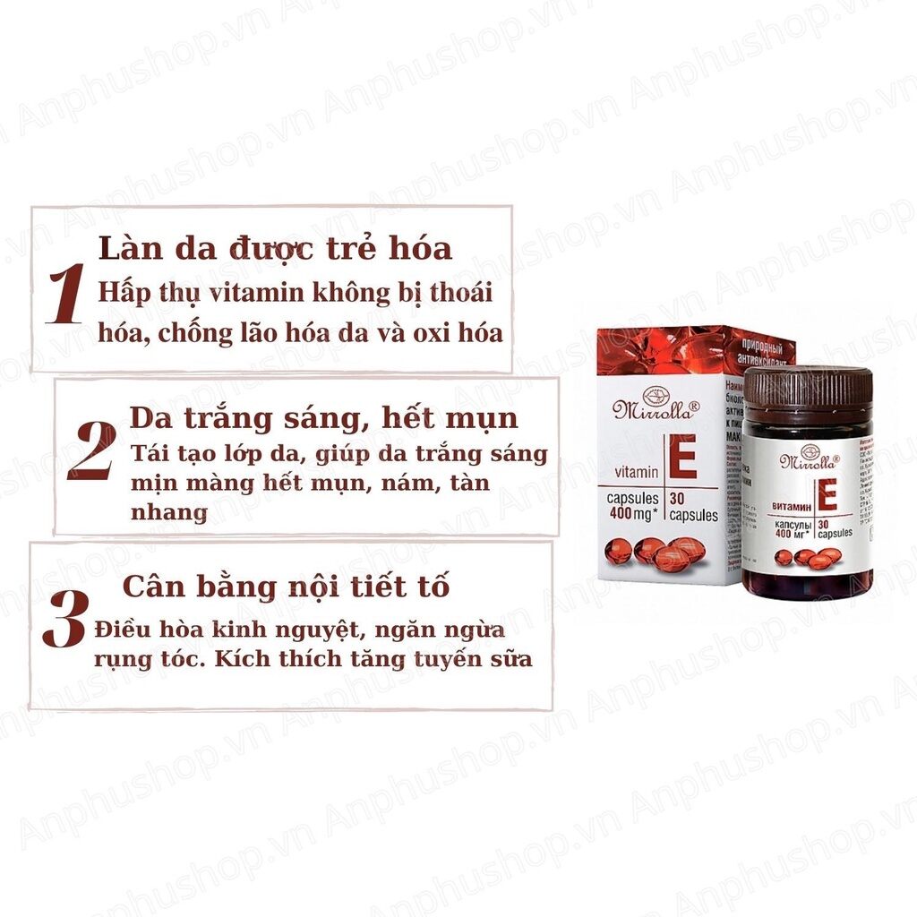 Vitamin E Đỏ Nga 400mg chính hãng giá sỉ.