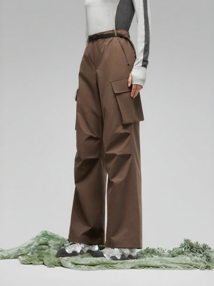 Casual Slim Fit Straight Leg Outdoor Function Parachute Pants For Women Giá 1,524,000 Đồng*Miễn phí vận chuyển