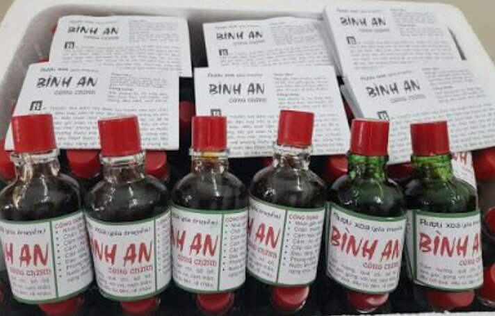 Dầu xoa bóp, ruou xoa bop xuong khop Bình An