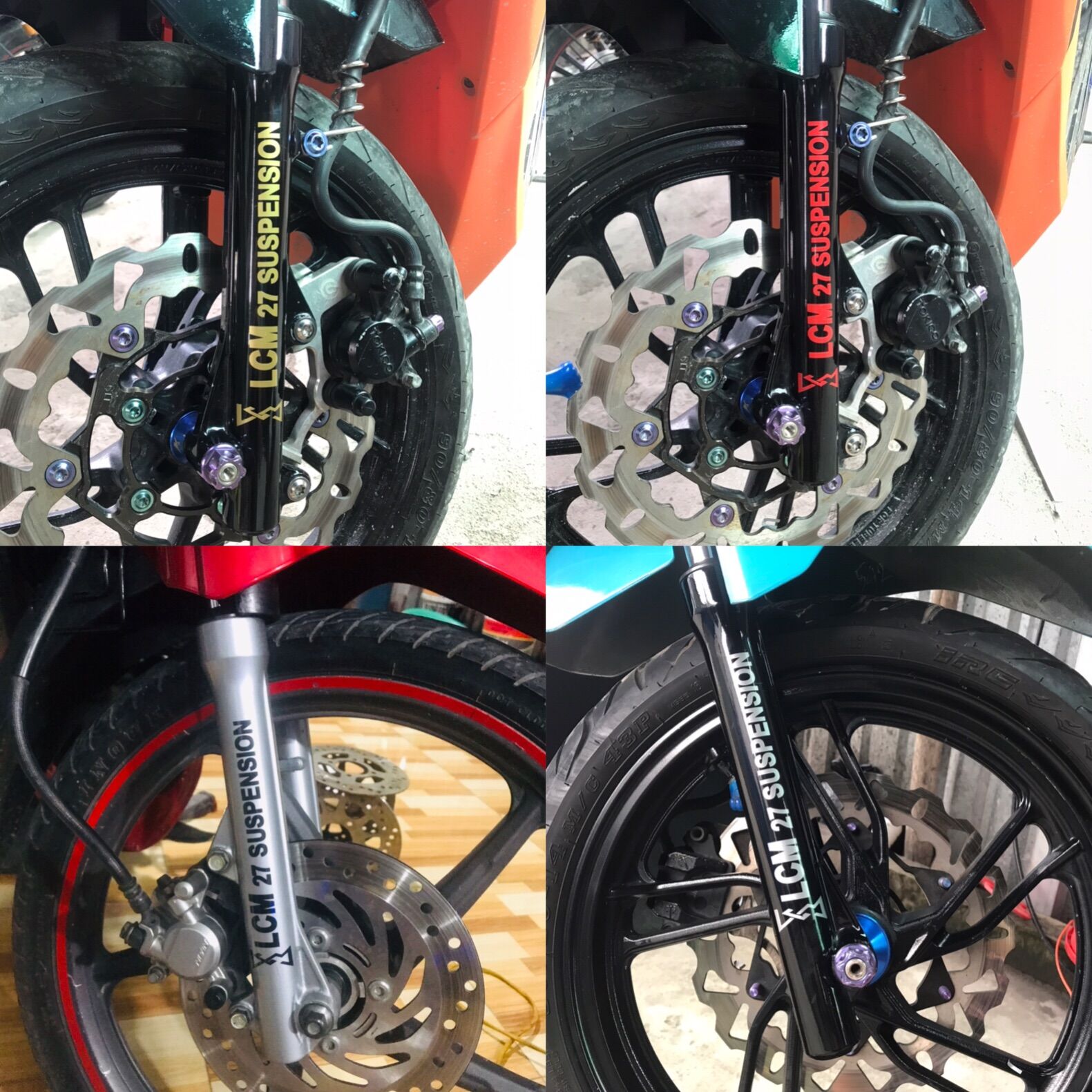 1 Cặp tem dán phuộc trước chữ LCM 27 Suspension Nhiều Màu