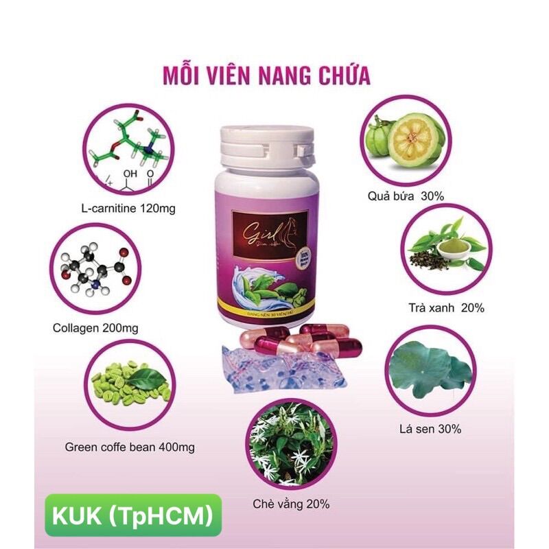 Hộp 30 viên cà phê giảm cân girl slim coffee