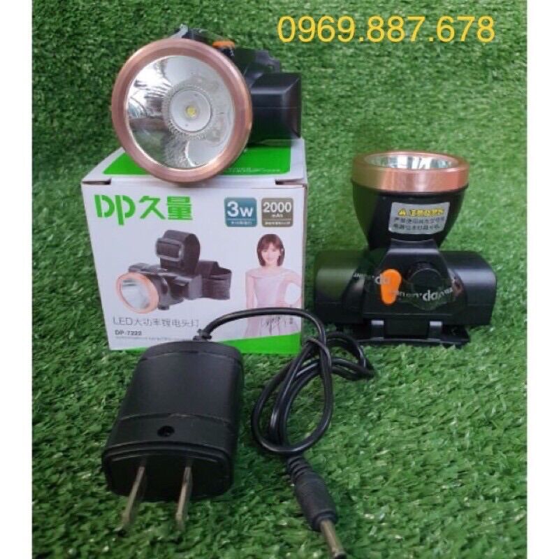 Đèn bin đội đầu led, đèn pin đeo đầu sạc điện