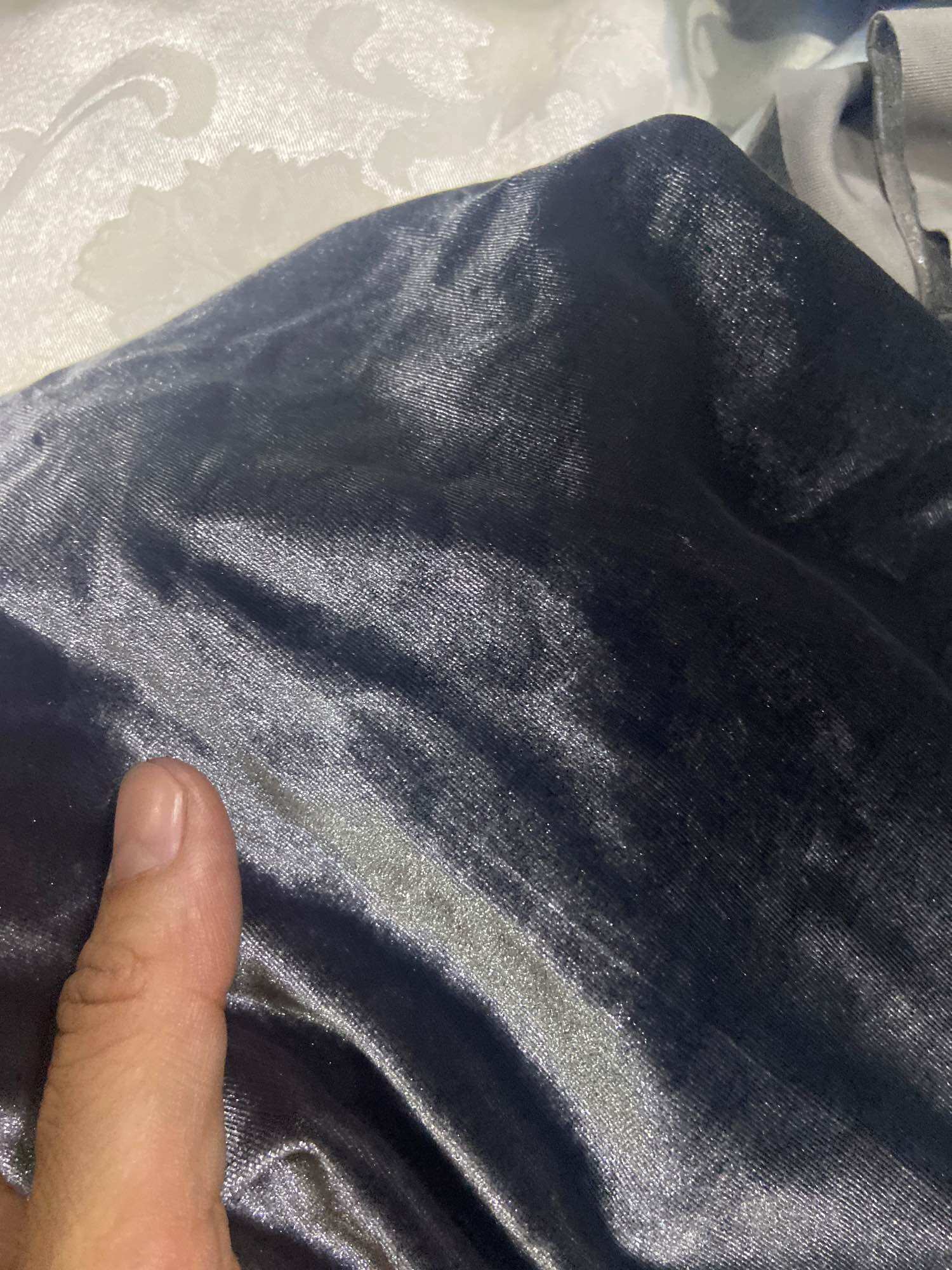 1m x 1m6 vải nhung 7 biên màu xám