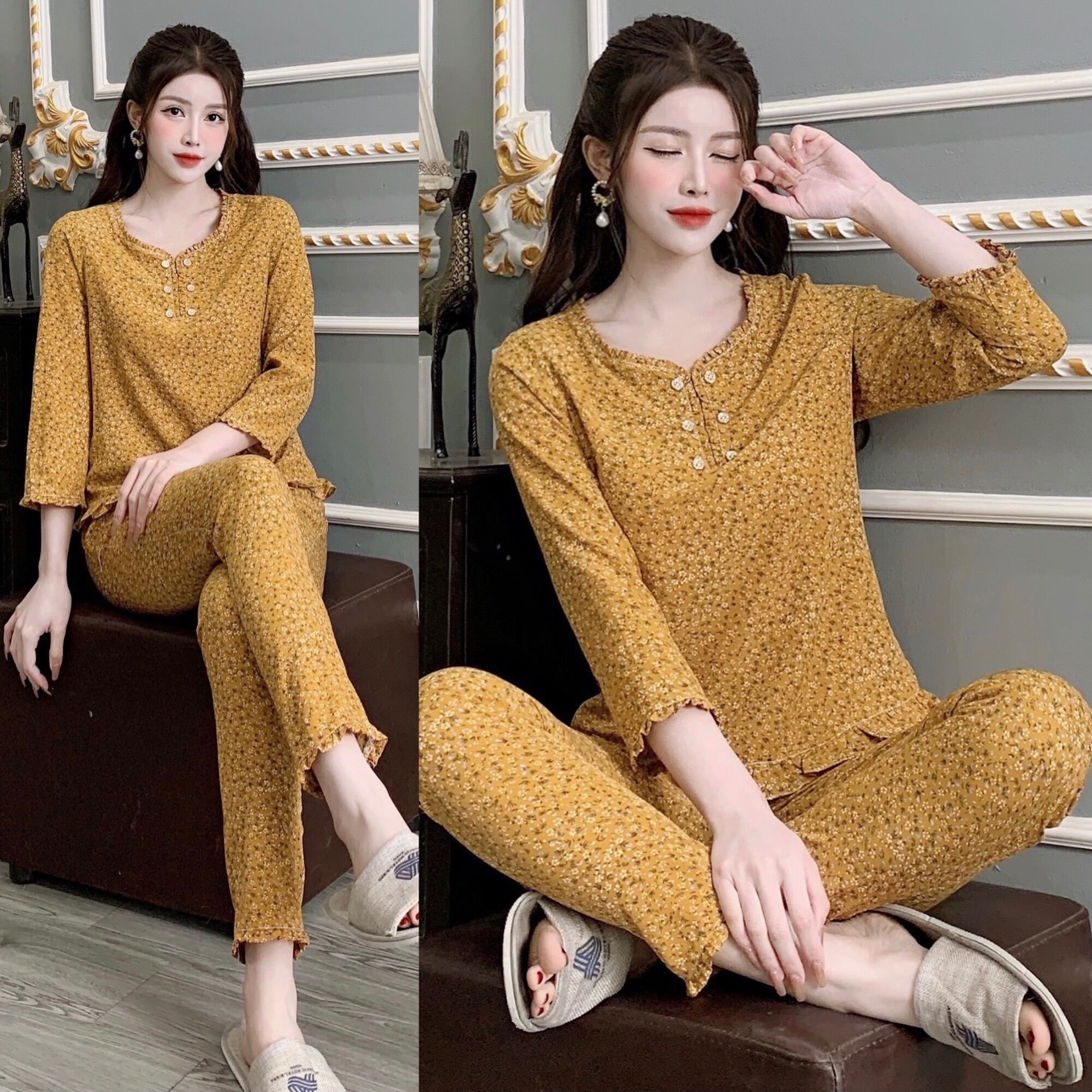 Đồ bộ mặc ở nhà vải lụa