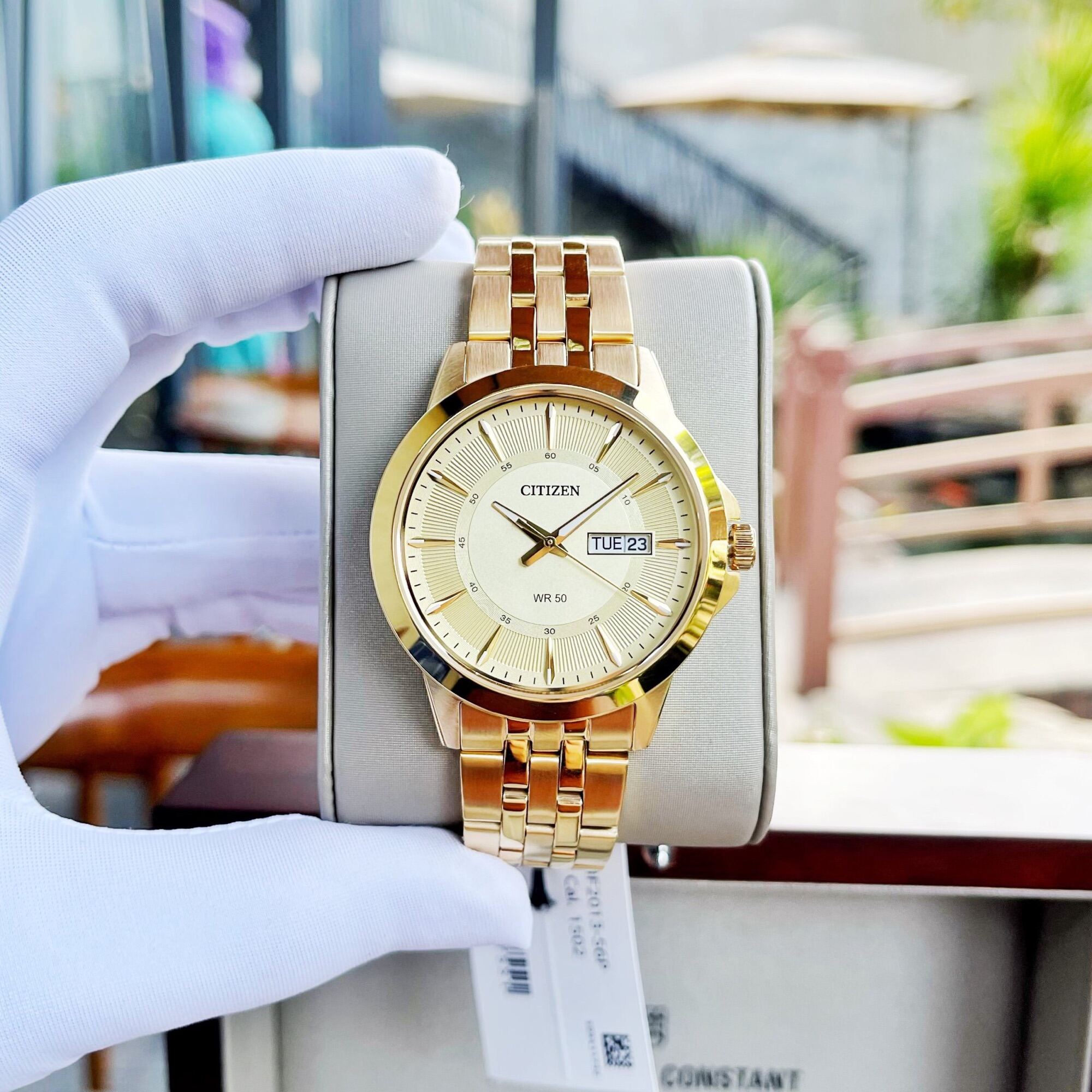 Đồng hồ Citizen Nam BF2013-56P chính hãng Nhật Bản vỏ dây Full Gold sang trọng
