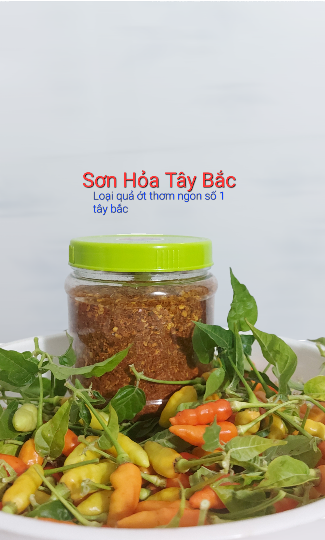 Bột ớt khô tây bắc loại quả tròn xay bột làm gia vị nấu ăn rất thơm