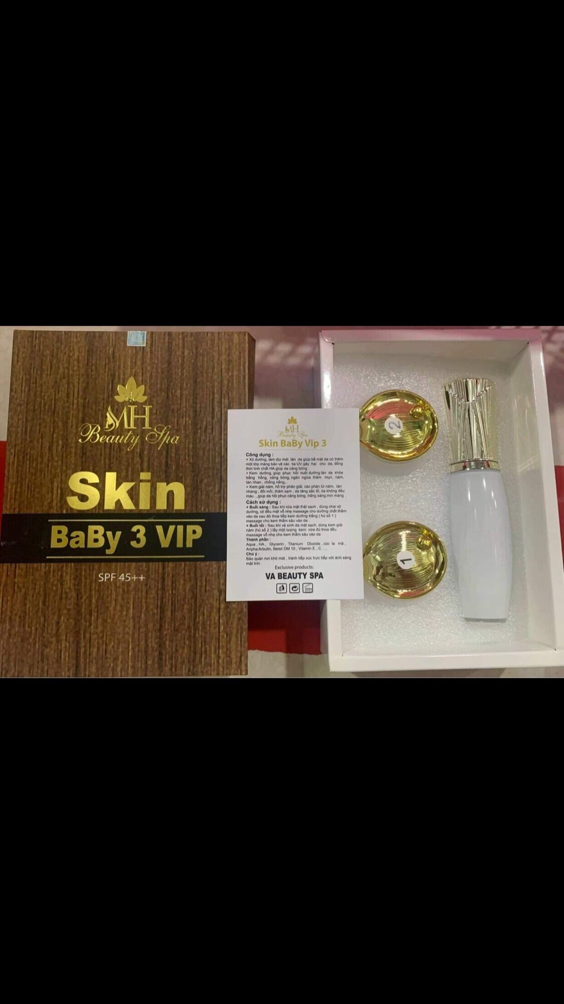 Chính hãng] skin baby 3 vip mh beauty spa, bộ sản phẩm cải tiến mới mờ nám giảm mụn