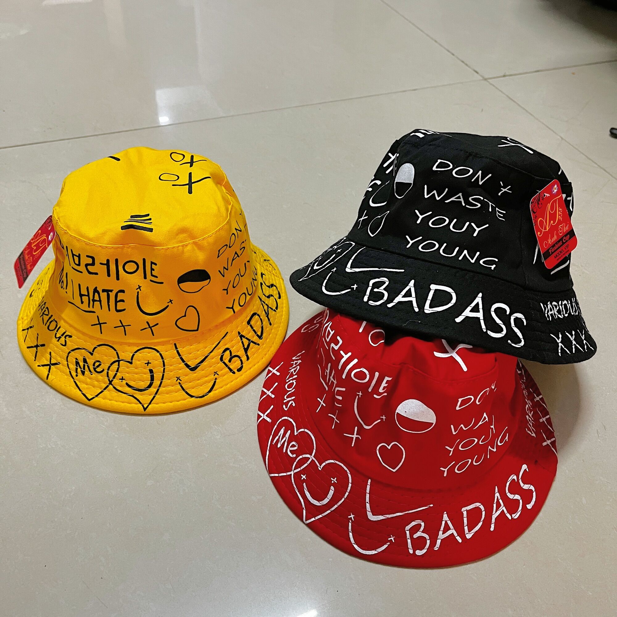 Mũ bucket in no, i hate cool ngầu cho nam nữ, nón tai bèo in chữ đẹp