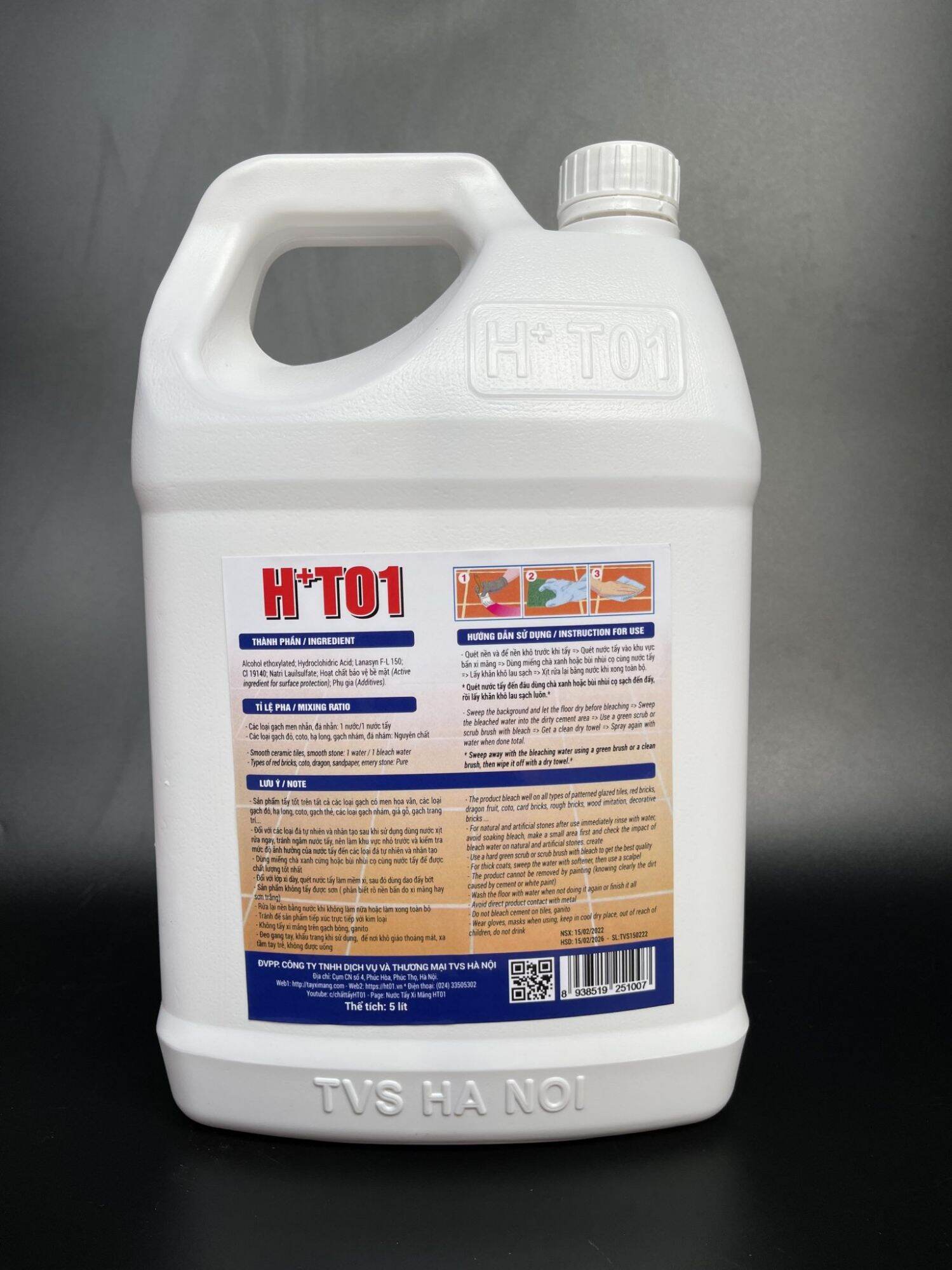 Chất tẩy xi măng H+T01 can 5 lít