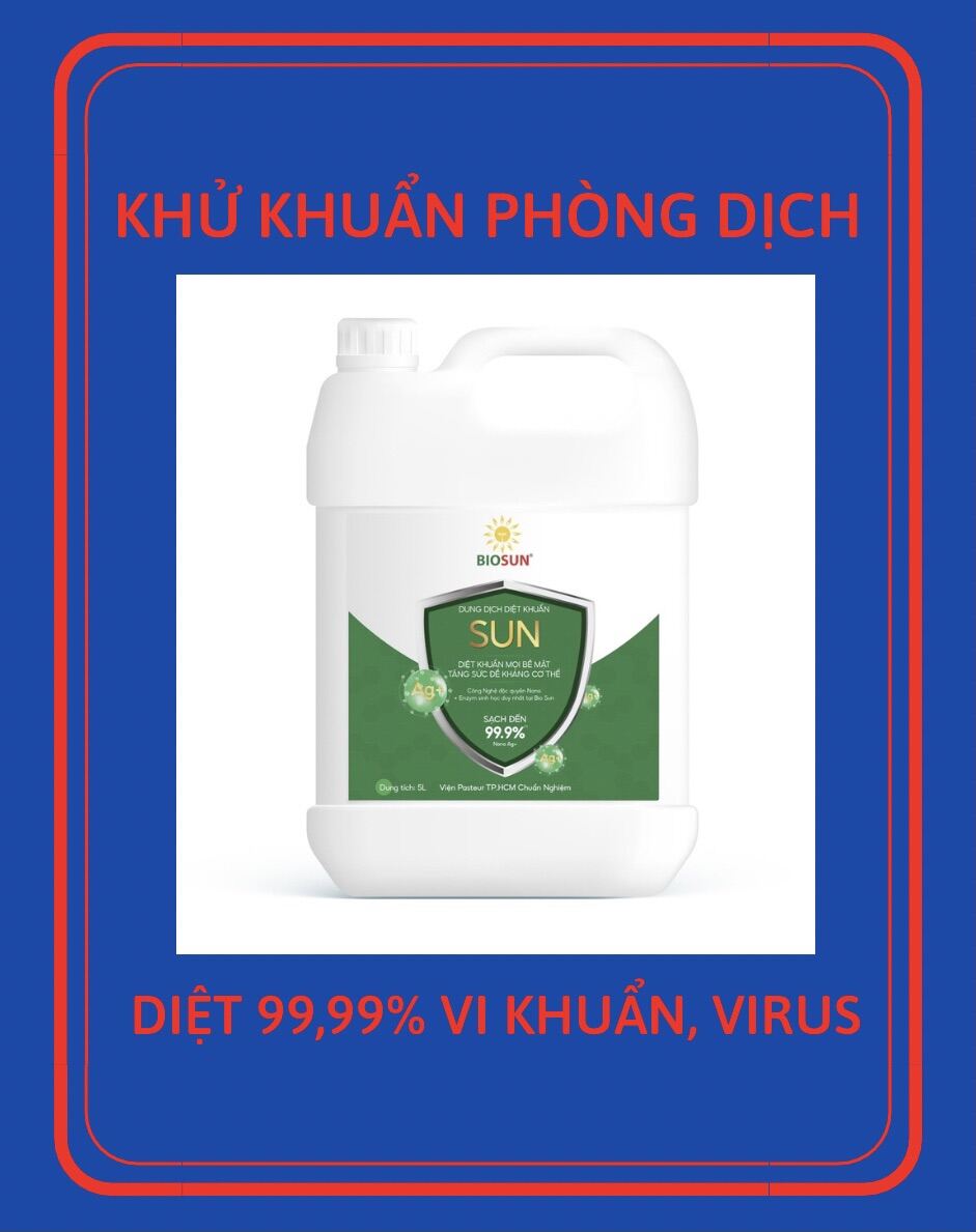 DUNG DỊCH NANO BẠC BIO SUN - CHUYÊN PHUN TOÀN THÂN VÀ PHUN NHÀ CỬACAN 5L