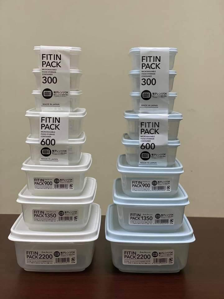 BỘ 8 HỘP NHỰA NẮP DẺO FIT IN PACK NHẬT BẢN💯