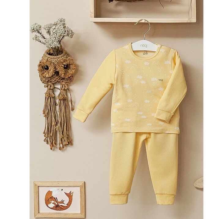 Bộ quần áo dài nous cài vai vải nu velours nỉ