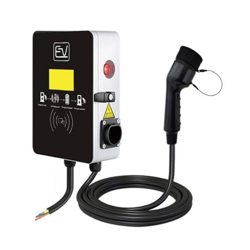 Sạc ô tô điện EV AC 16A 11kW 22kW 3 pha có màn hình và quẹt thẻ từ RFID phù hợp xe điện Vinfast VFe3