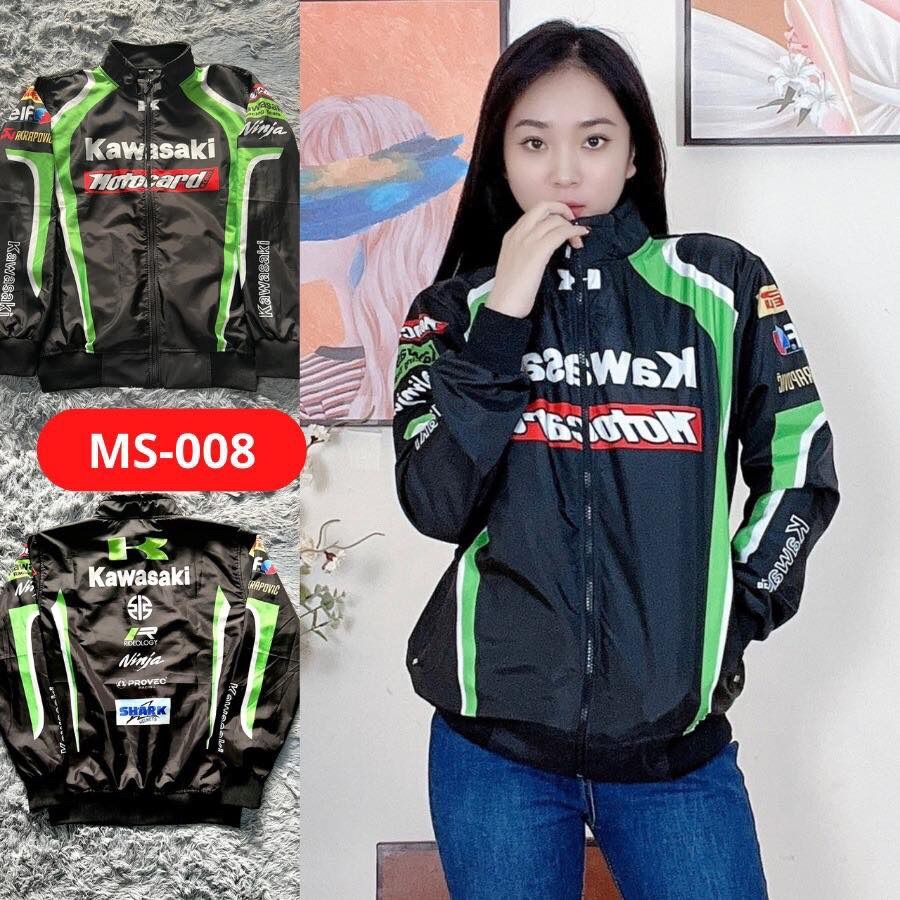 [FREESHIP MAX 50K] Áo Khoác Kawasaki đen xanh