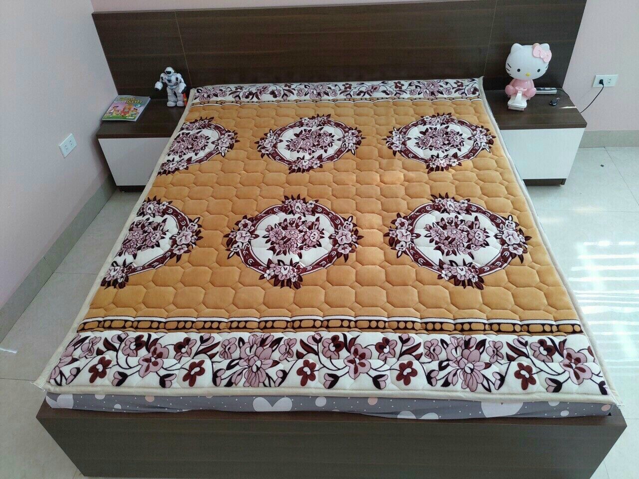 Thảm trải giường lông cừu cao cấp 3 lớp siêu ấm