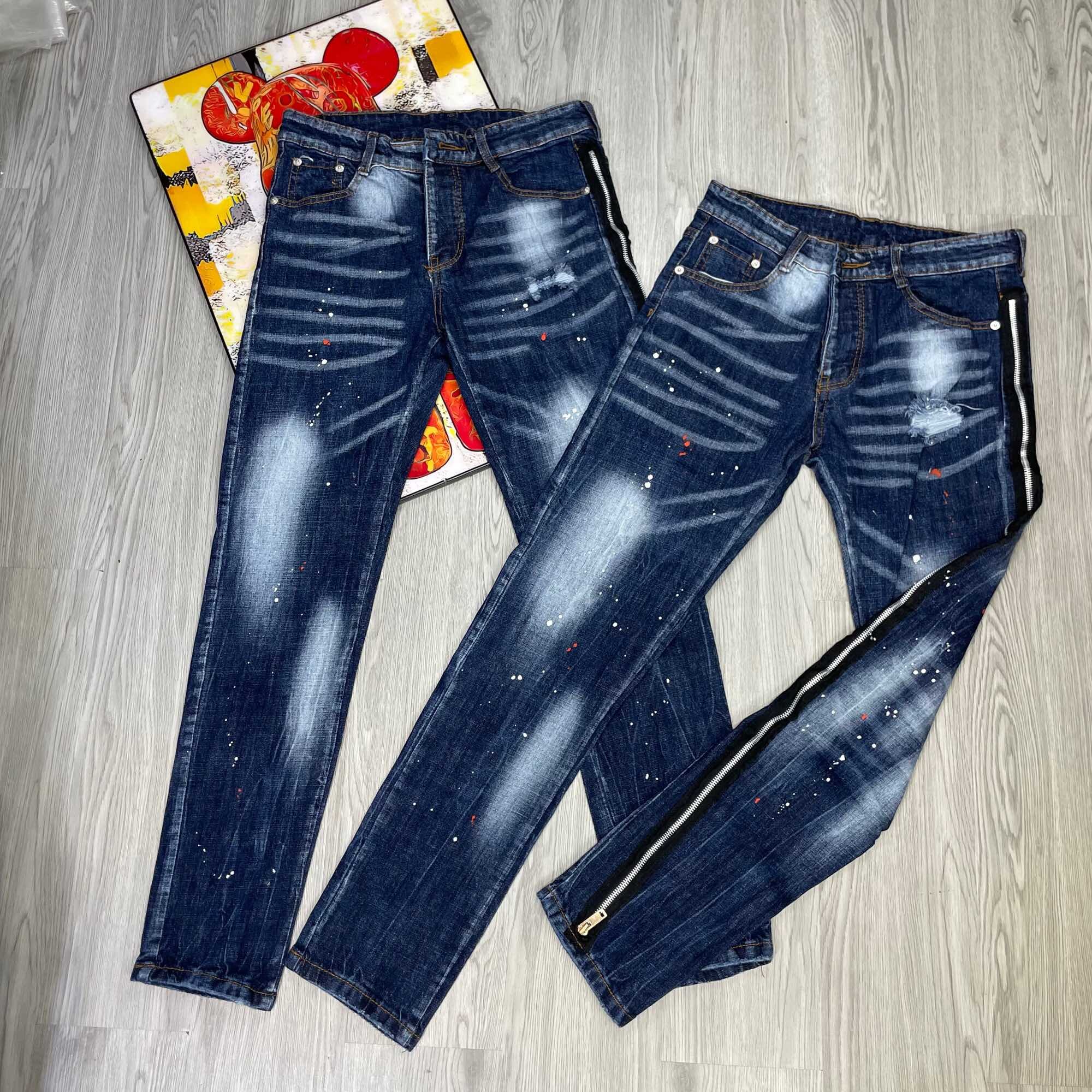 Quần jean nam dsquared2 khoá dọc,quần dsq nam trơn