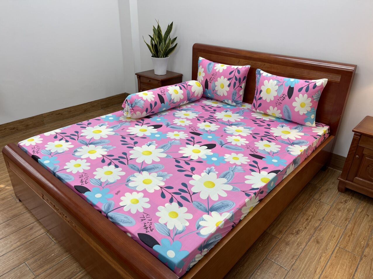 Bộ Drap thun lạnh In 3D Hàn Quốc [ Cao cấp] 4 món 1m6x2m