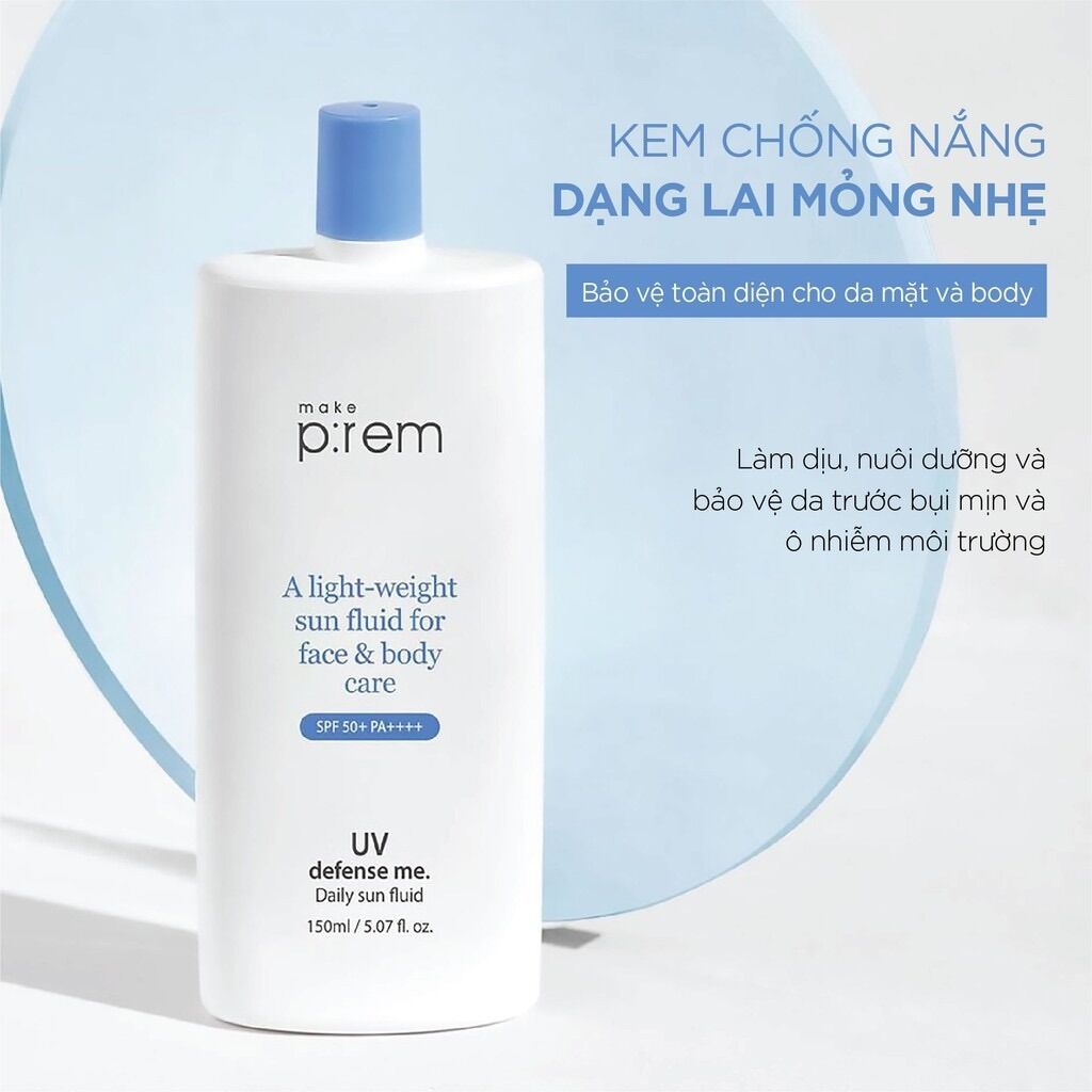 [FreeshipMAX] Kem Chống Nắng Mặt & Body Make Prem Sun Fluid