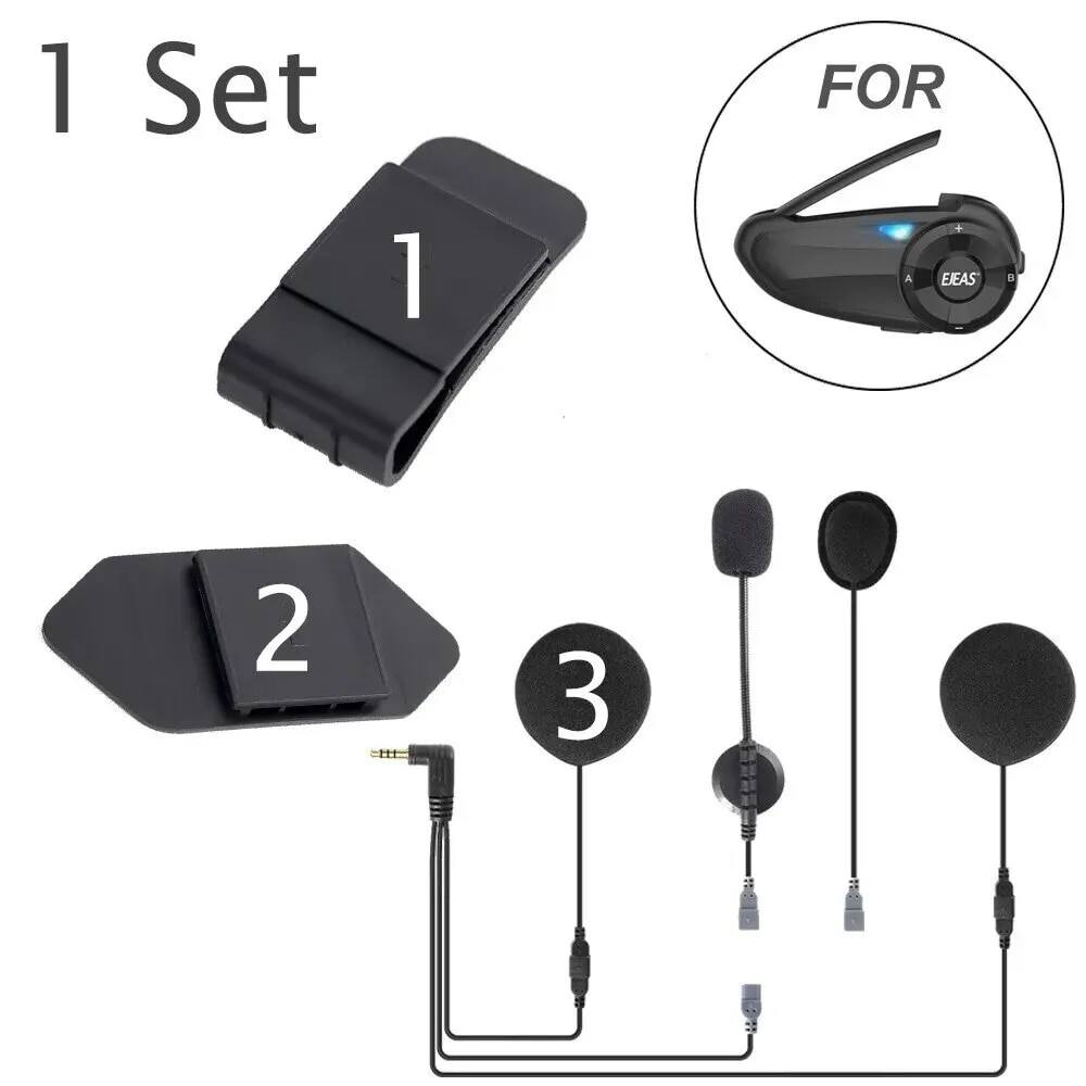 Ejeas Q7 mới gắn Clip băng hai mặt Cơ sở 2 in1 tai nghe 3.5mm Tai nghe cho quick7 xe máy Mũ bảo hiểm Bluetooth Intercom