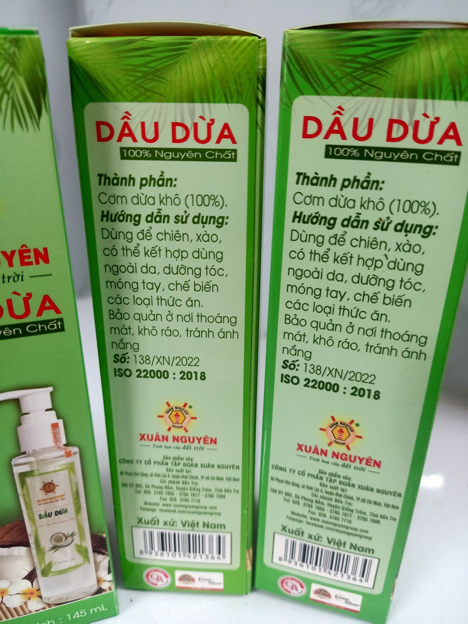 DẦU DỪA NGUYÊN CHẤT XUÂN NGUYÊN