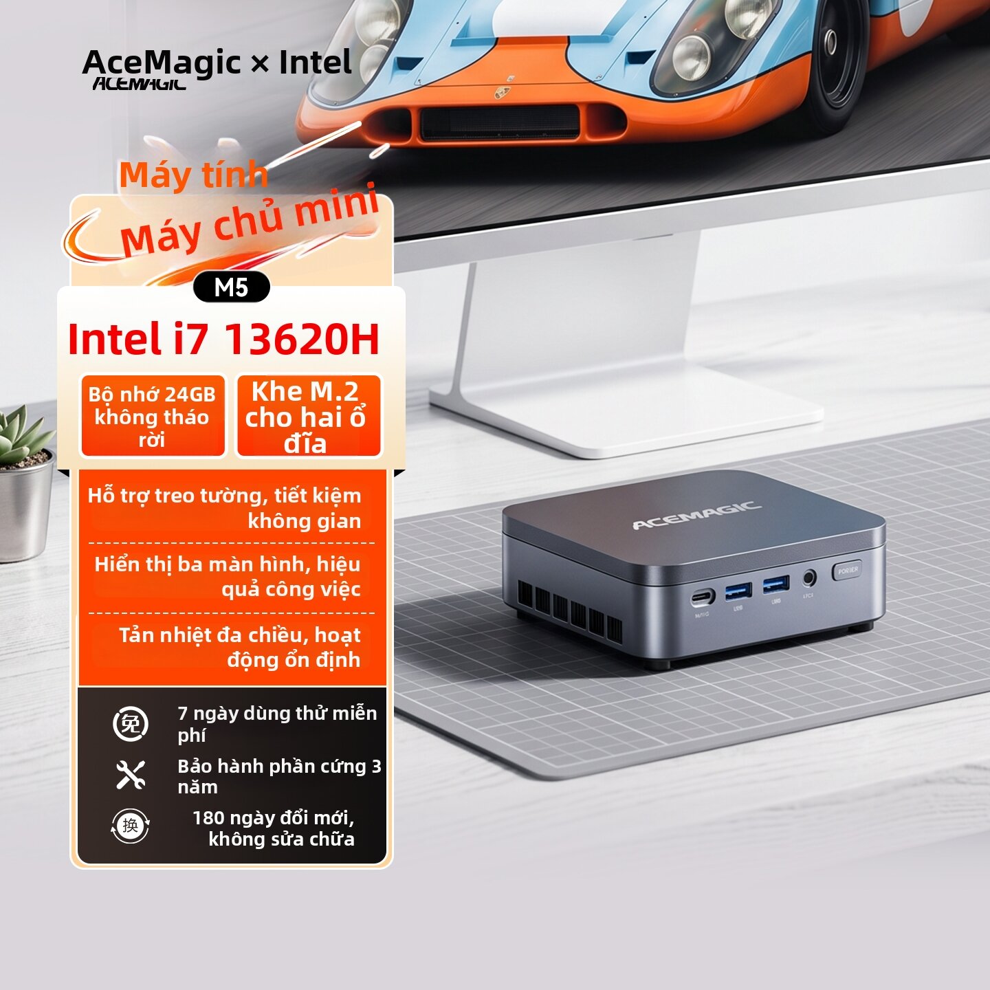 ACEMAGIC | High-performance Mini PC Business 13th Gen Intel Core i7 Giá 21,809,000 Đồng*Miễn phí vận chuyển