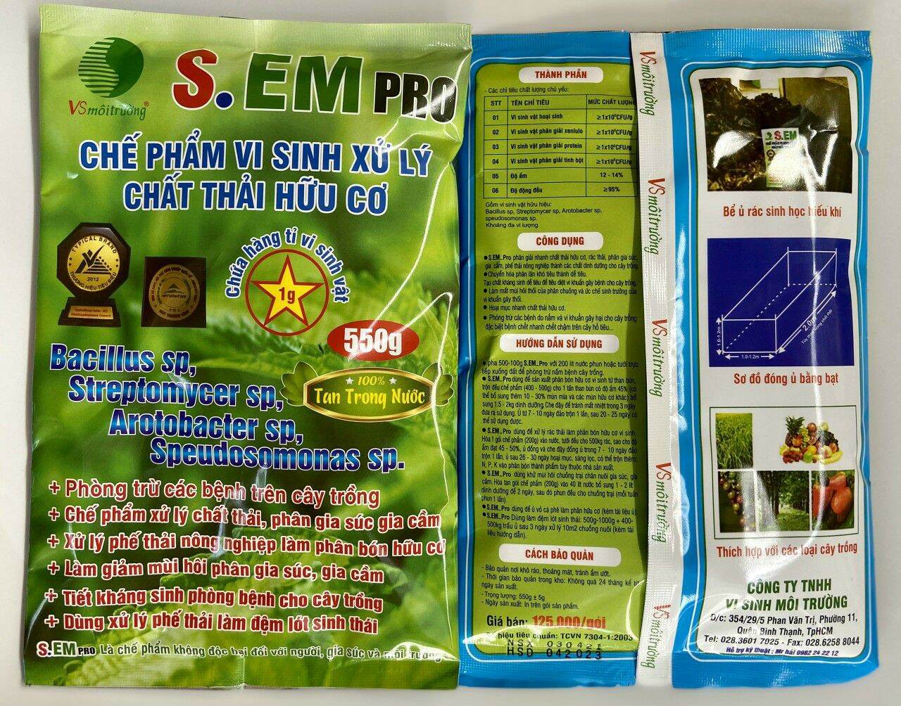 Men SEM Pro đa năng, phòng trừ nấm hại, ủ phân cá gói 550gr