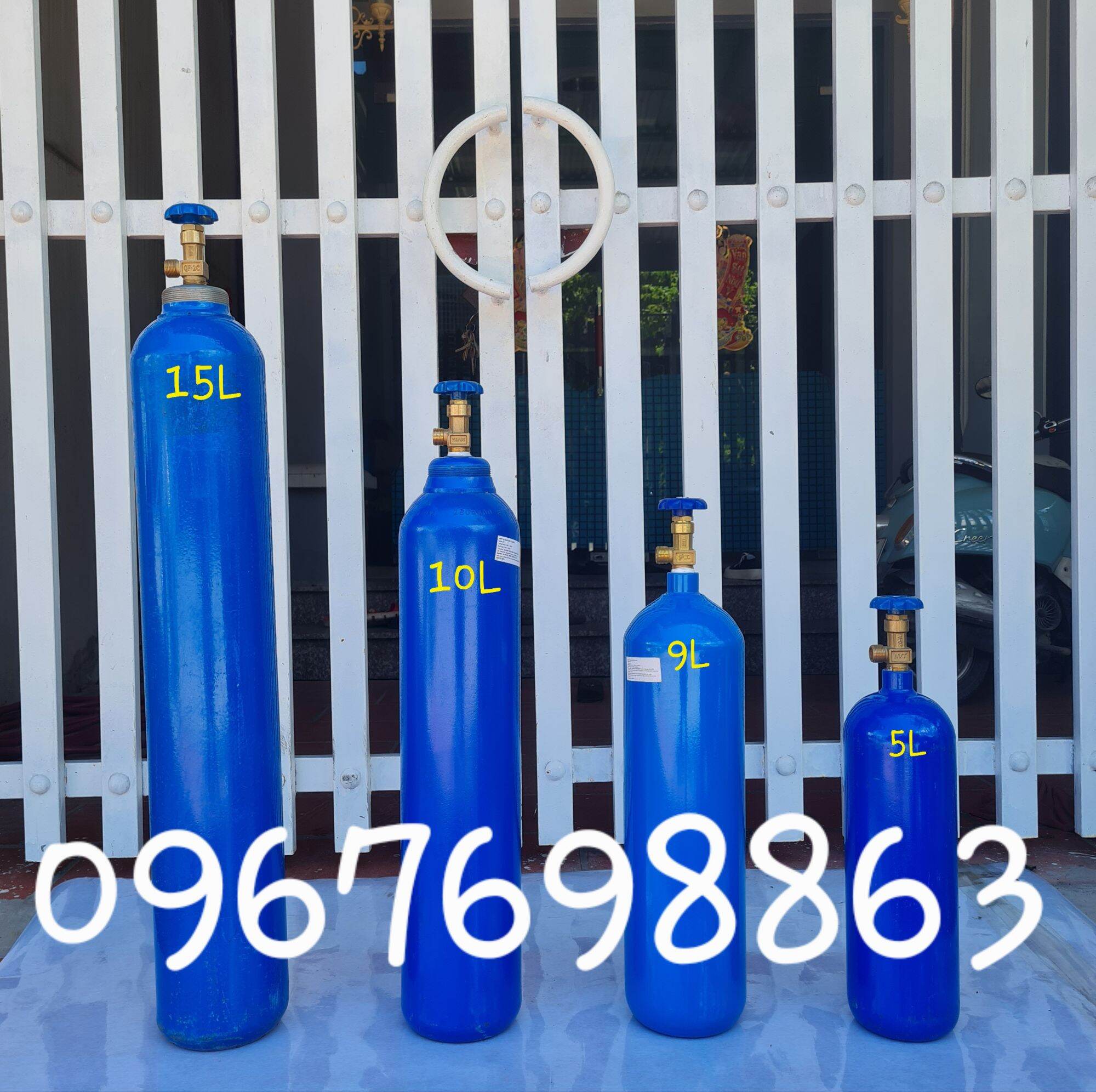 Bình khí Argon hàn Tig 10Lít trọn bộ