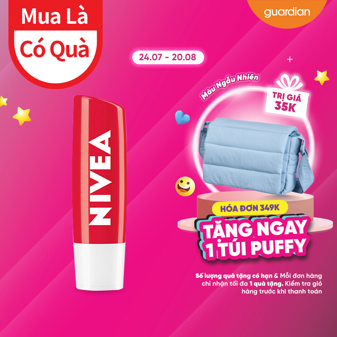 Son dưỡng ẩm Nivea Strawberry Shine màu đỏ dâu tây 4.8g