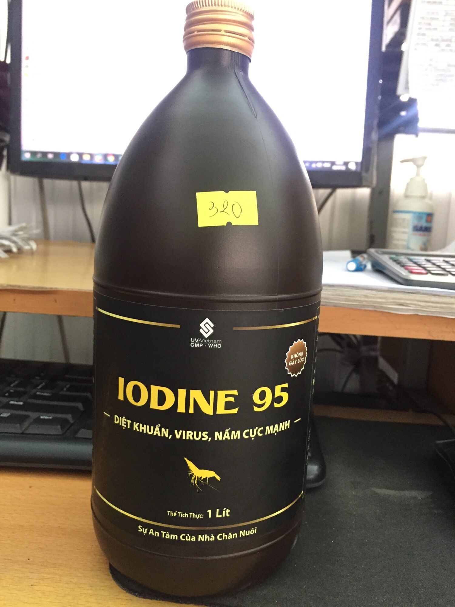 iodine 95 ( diệt khuẩn, nấm , virus ) chai 1 lít
